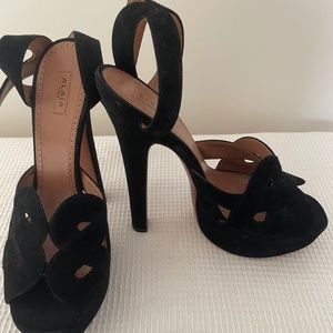 Alaia suede sandal